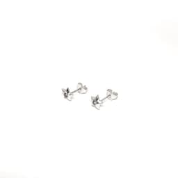 Aros Estrellas Circon Blanco 7mm Plata Fina 925 Blanco TALLA UNICA