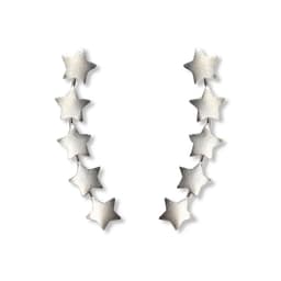 Aros Trepadores 5 Estrellas Plata Fina 925. Plateado TALLA UNICA