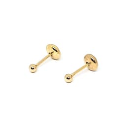 Aros Bebe Bola 2mm Enchapado Oro 18K Dorado TALLA UNICA