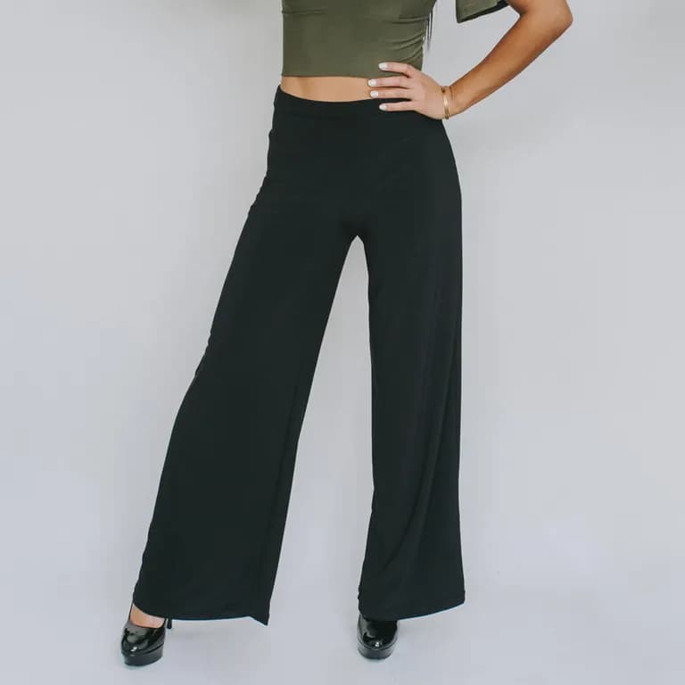 Palazzo Lycra Negro Negro S