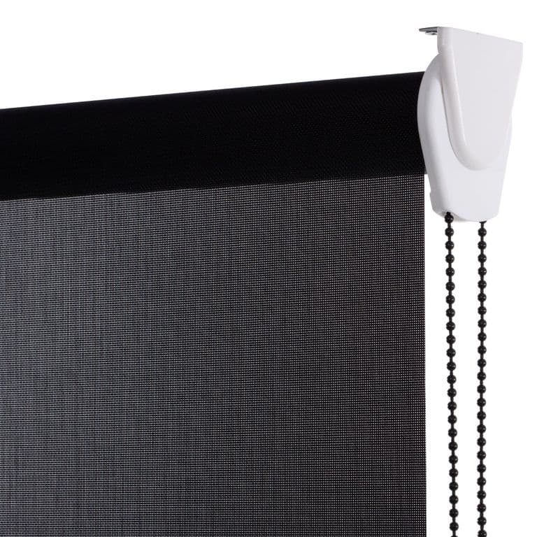 Cortina Roller Sunscreen Negra 115x170 cm Persiana de altura ajustable