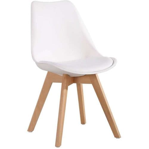 Silla Eames Acolchada Blanca