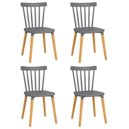 Pack 4 Sillas Windsor para Comedor o Terraza Gris