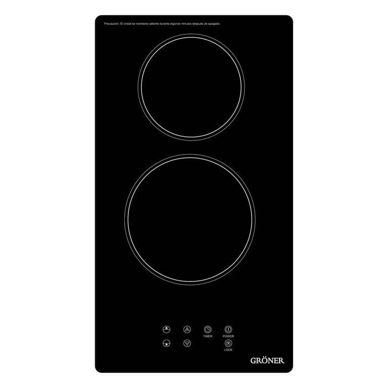 Encimera Vitroceramica Groner Touch Black 2Q