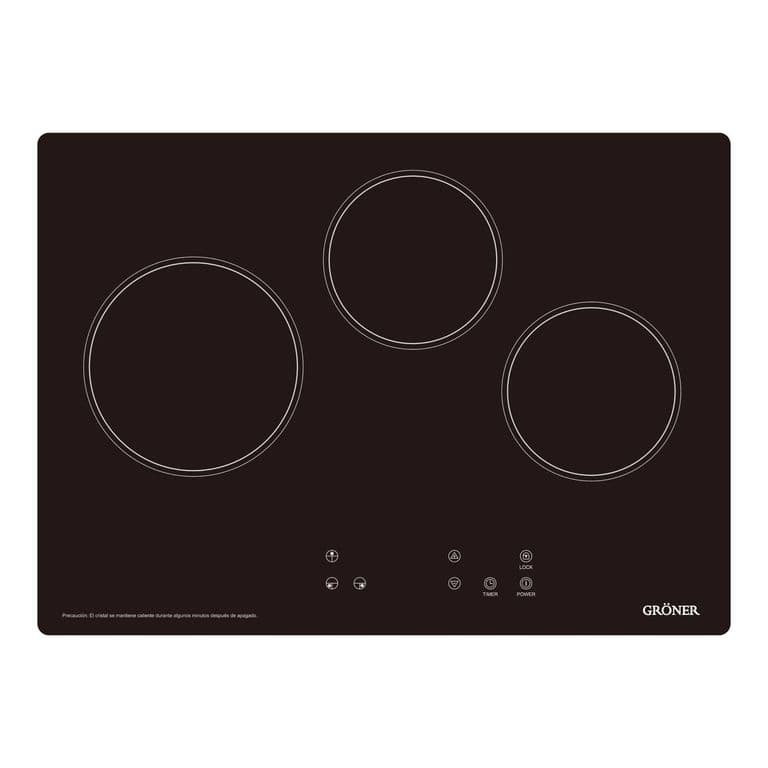 Encimera Vitroceramica Groner Touch Black 3Q