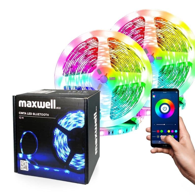Tira Cinta Luces Led Rgb Bluetooth 10 Metros Total +conector