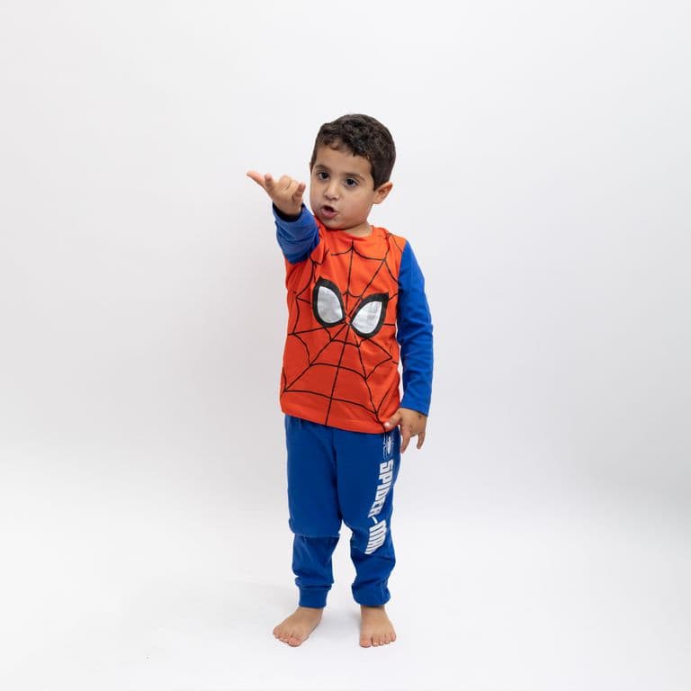 Pijama Disfraz Nino Spiderman Traje Torso Azul Azul 1