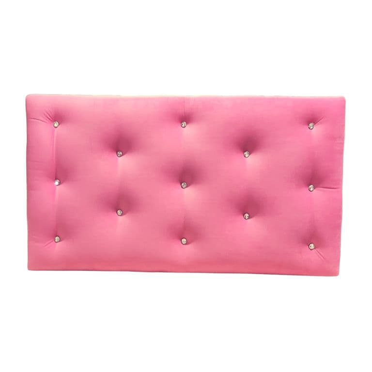 Respaldo 1 1/2 Rosado Claro Felpa Diamante Muebles Rimar