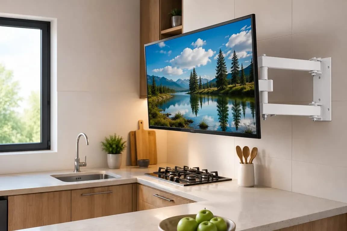 Soporte de TV para COCINA con brazo de 33cm Inclinable 10" a 55" sbrp140b