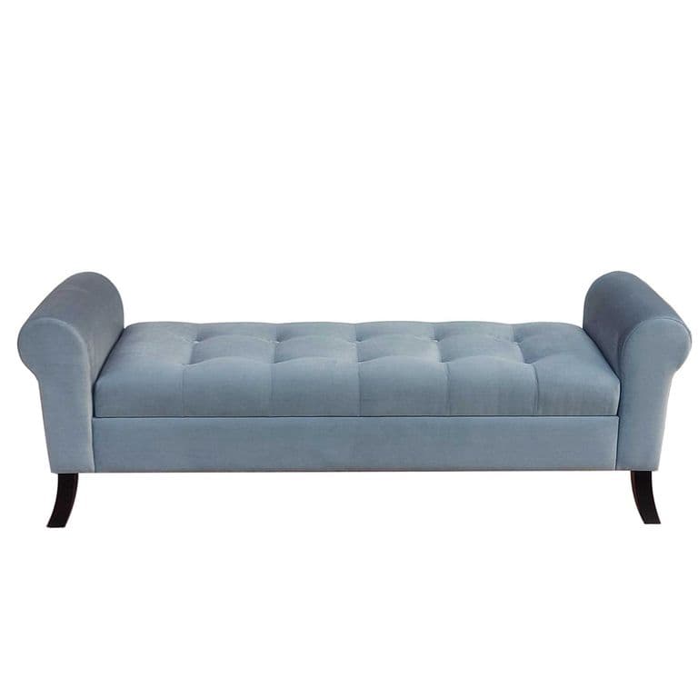 Banqueta Baul Alejandria Color Gris Tamano King 170x45x60cm