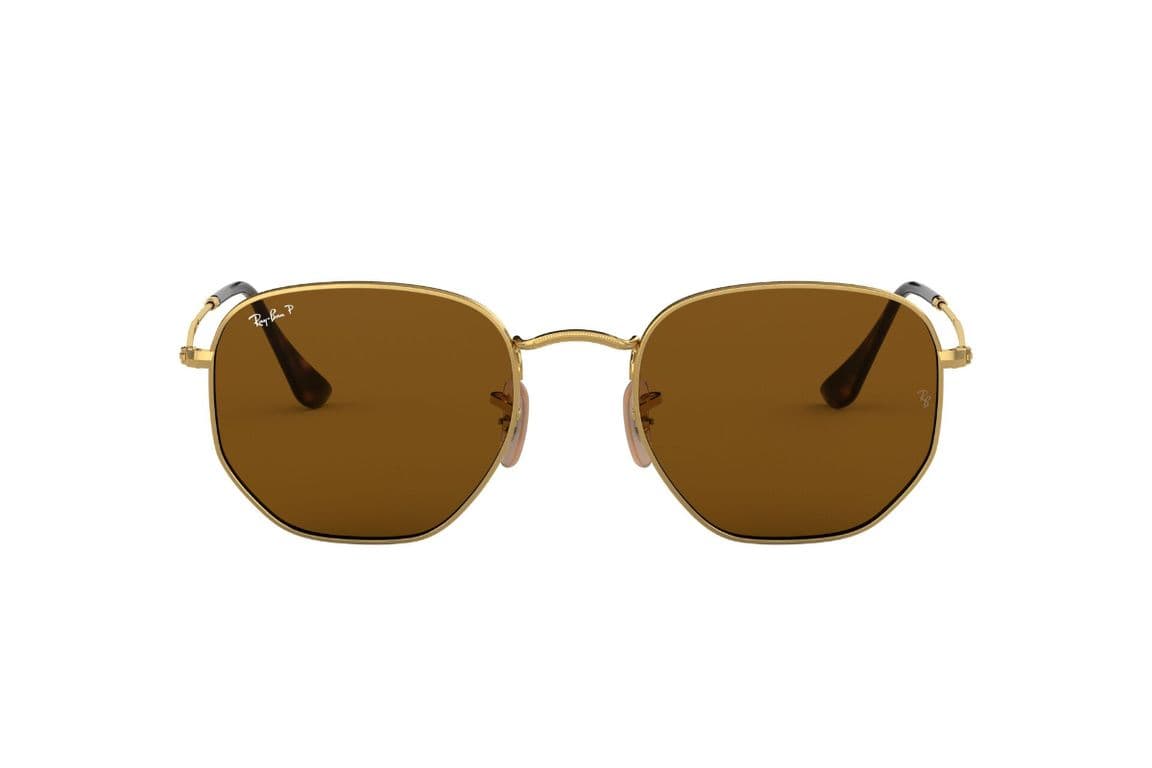 Lentes de Sol Hexagonal Brown Polarizados Ray-Ban Cafe M
