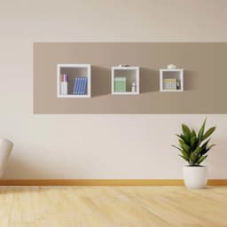 Repisa de 3 cubos Flotantes 28-24-20cm Blanco - NCH3BB