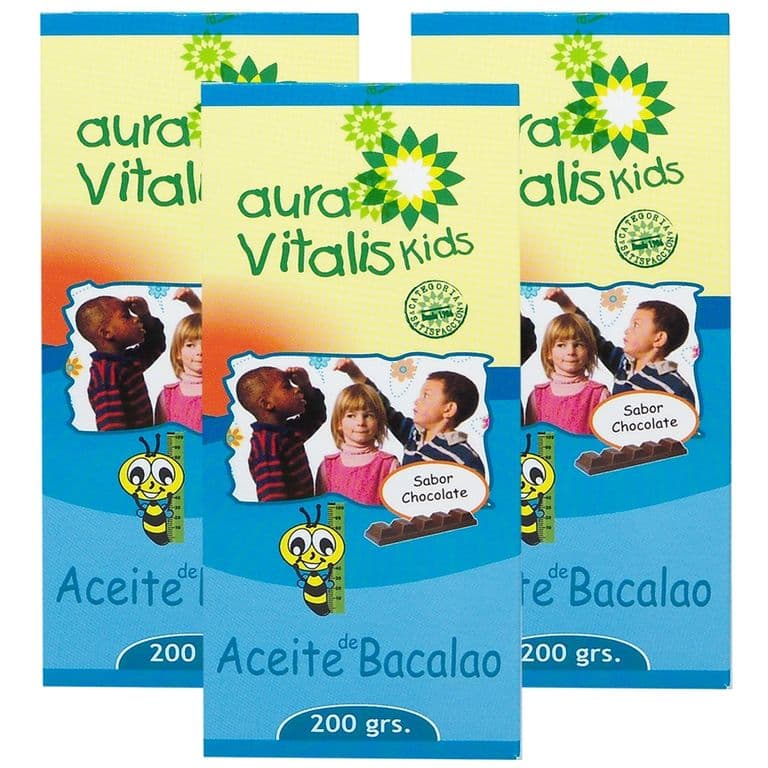 3 X KIDS JBE. ACEITE HIGADO BACALAO - CHOCOLATE 200 GR