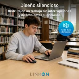 Mouse Inalambrico Dual Bluetooth Usb Recargable Para Mac Win - Negro