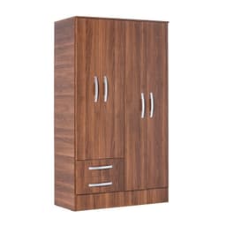 Closet 4 Puertas 2 Cajones Nogal