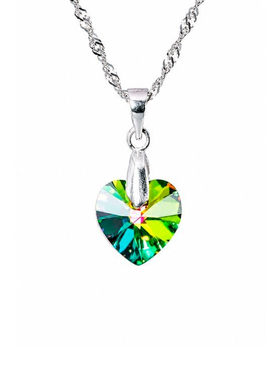 Collar Romance Plata 925 creado con cristales de Swarovski Vitral Medium Verde TALLA UNICA