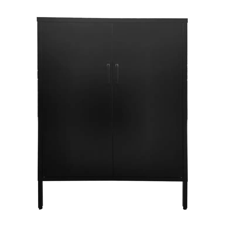 Gabinete Metalico 2 Puertas con repisas color Negro