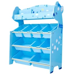 ORGANIZADOR DE JUGUETES CELESTE 9 CAJAS CON REVISTERO
