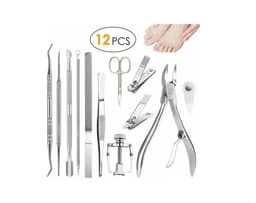 Kit 12 Pcs Herramientas Unas Encarnadas Set Pedicura