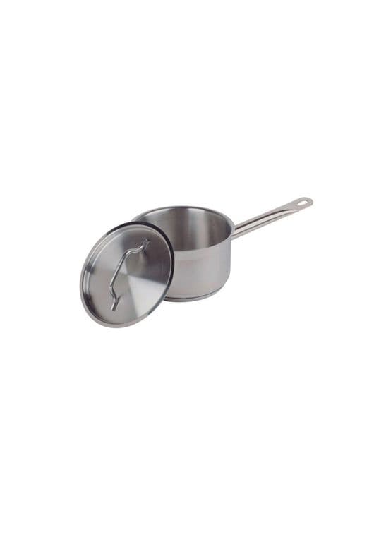 CAZO BAJO ACERO INOX C/TAPA Y FONDO DIFUSOR 1 lt IMAHE