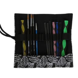 Estuche rollo pinceles y puntillismo de acrilico