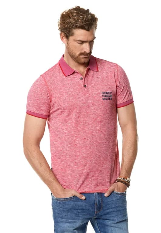 Polera Polo Iowa Bordeaux Rojo Rojo S