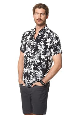 Camisa Estampada Oregon Fj Negro Negro S