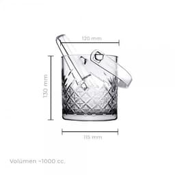 Hielera 1 Litro Linea Timeless Con Tenaza