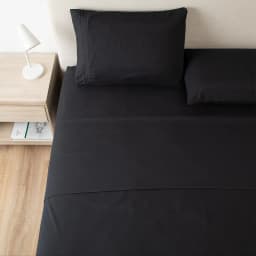 Sabana Hotel Ultra Suave Funda Bordada - Negro - 2 plazas Negro 2 PLAZAS