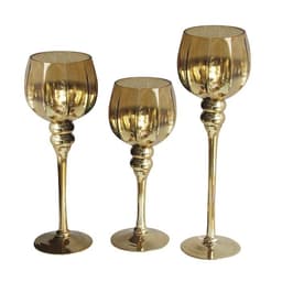 JUEGO 3 COPAS PREMIUM GOLD (13 x 13 x 40-35-30 cm)