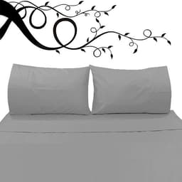 Juego de Sabanas King Dark Clasico Gris 200 Hilos