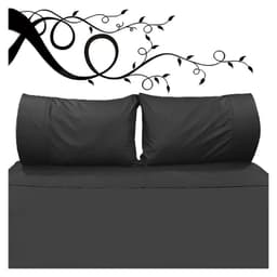 Juego de Sabanas 2 plaza Dark Clasico Negro 200 Hilos