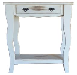 Mesa de arrimo vintage blanco