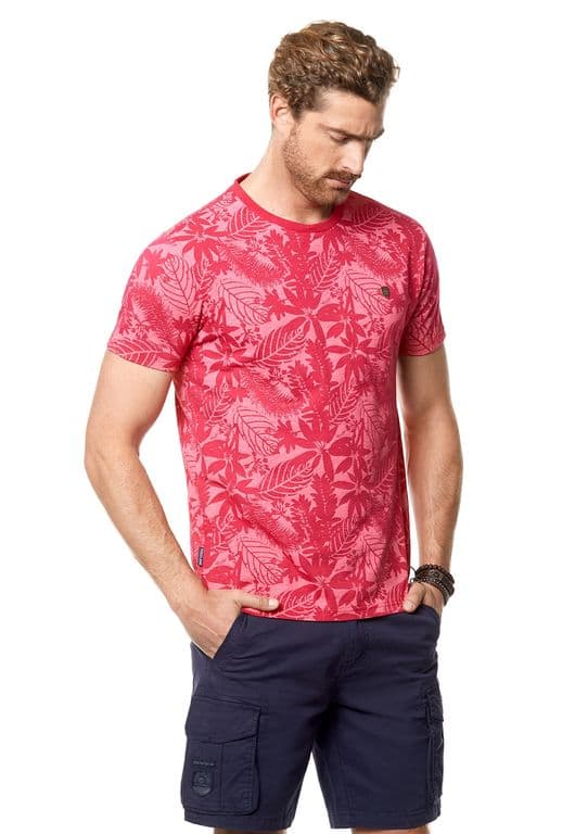 Polera North Carolina Bordeaux Rojo Rojo S