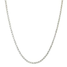 Cadena 45cm Eslabon Alargado 4x2mm Plata Fina 925 Plateado TALLA UNICA