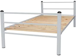 Cama Metalica 1.5 Plaza Plateado.