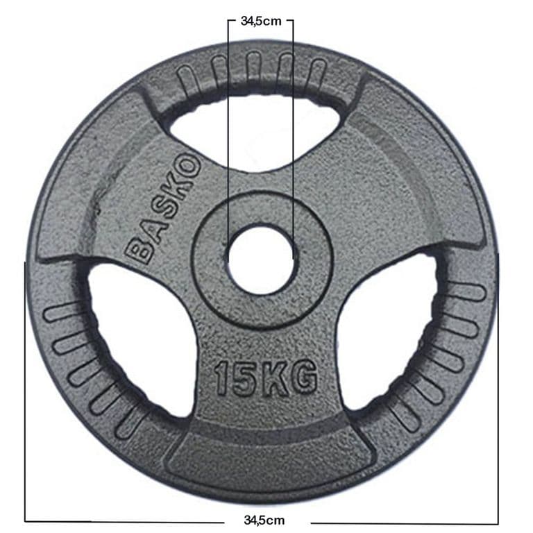 Fitness Discos Olimpicos Acero Par 15 Kg