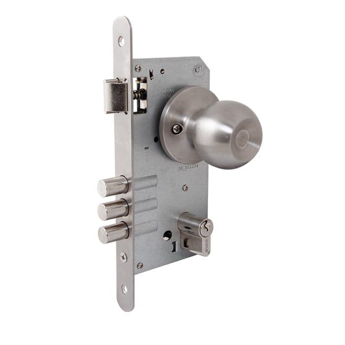 Cerradura Embutir 201 Pomo Acceso - Plata