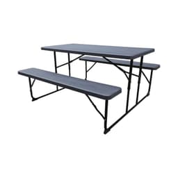 Set Mesa Y Bancos Plegables 137x70x72Cm Diseno Madera