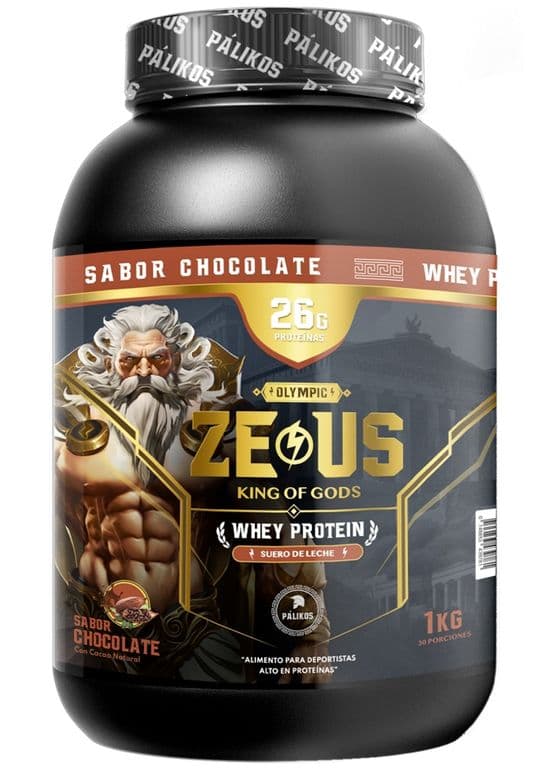 100 Whey Protein Zeus 1kg Chocolate 30 servicios