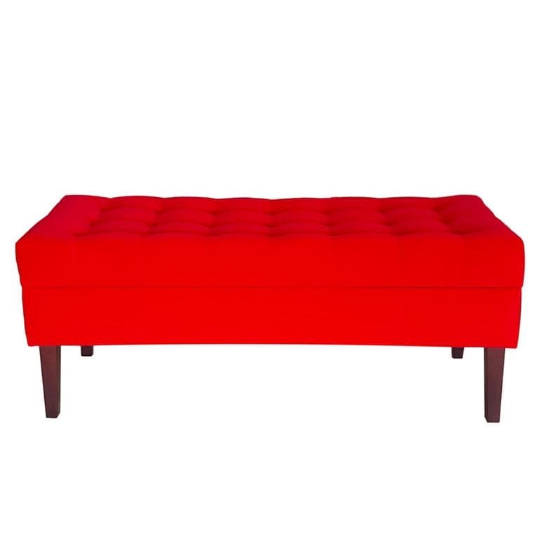 Banqueta Baul Portofino Color Rojo