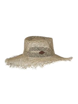 Sombrero De Paja Colihue Crudo Unisex Blanco TALLA UNICA