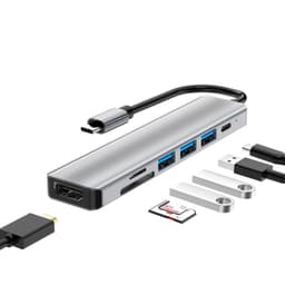 Adaptador 7 En 1 Entrada Tipo C 4k Hdmi Mac Windows