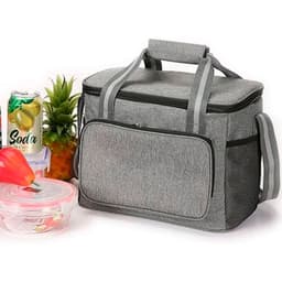 Lonchera Bolsa Termica De Almuerzo Portatil Gran Capacidad Gris TALLA UNICA