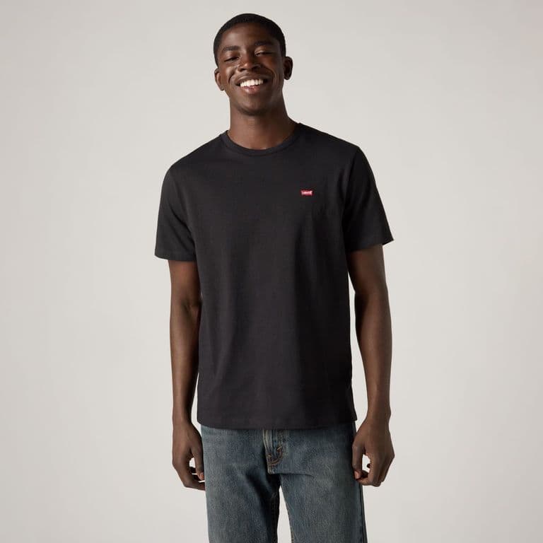 Polera Hombre Regular Fit Mini Logo Negro Negro S