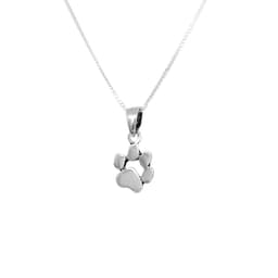 Collar Huella Perro Plata Fina 925 Plateado TALLA UNICA