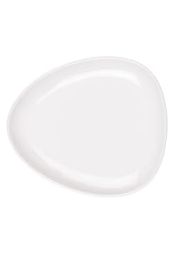SET DE 6 PLATOS TIPO GOTA BAJOS DE PORCELANA BLANCOS 19CM STAR DESIGN
