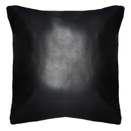 FUNDA COJIN DECORATIVO ECOCUERO NEGRO 45X45.