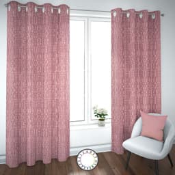 SET DE CORTINAS HOGAR 2 PANOS DE 140 X 220 CM ROSA