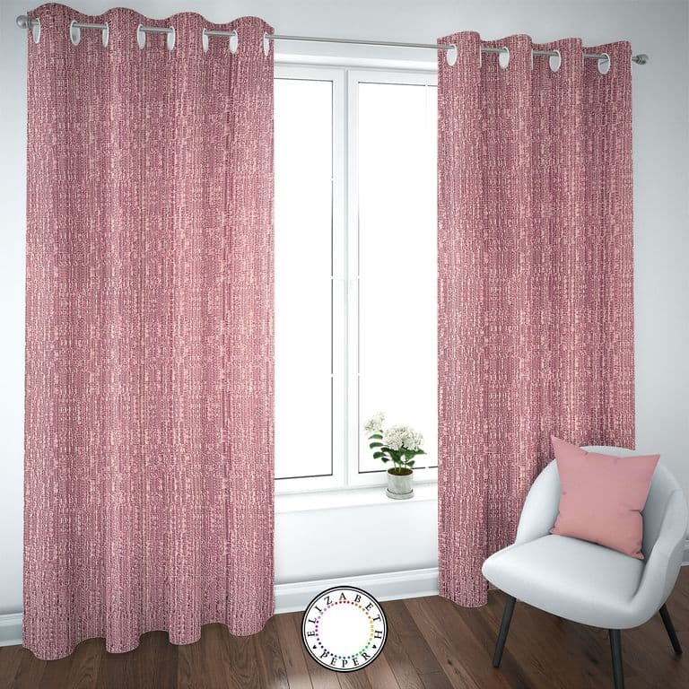 SET DE CORTINAS HOGAR 2 PANOS DE 140 X 220 CM ROSA
